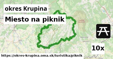 Miesto na piknik, okres Krupina