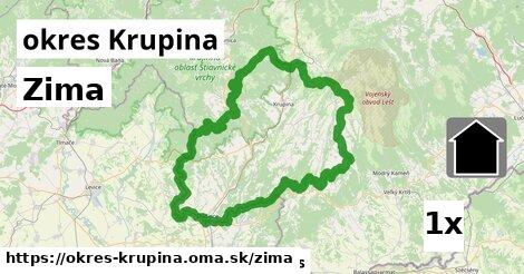 zima v okres Krupina