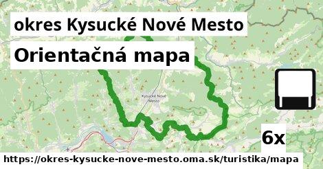 Orientačná mapa, okres Kysucké Nové Mesto