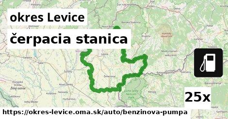 čerpacia stanica, okres Levice