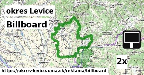 Billboard, okres Levice