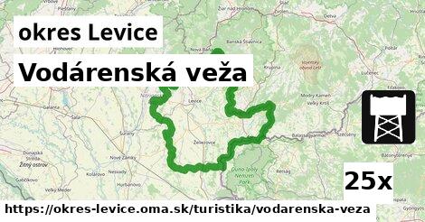 Vodárenská veža, okres Levice