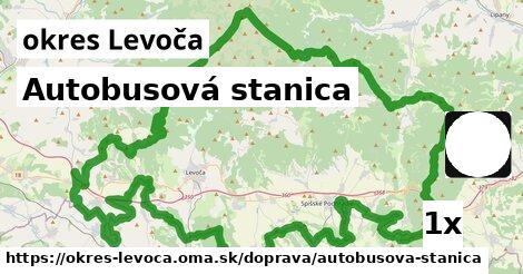 Autobusová stanica, okres Levoča