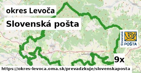 Slovenská pošta, okres Levoča