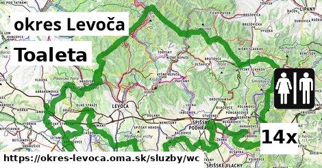 Toaleta, okres Levoča