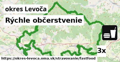 Rýchle občerstvenie, okres Levoča