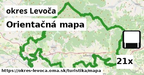 Orientačná mapa, okres Levoča