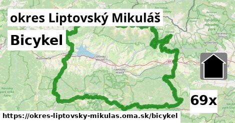 bicykel v okres Liptovský Mikuláš