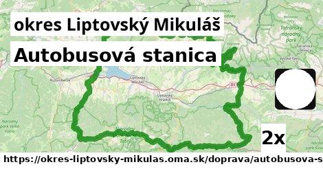 Autobusová stanica, okres Liptovský Mikuláš