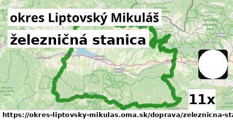 železničná stanica, okres Liptovský Mikuláš