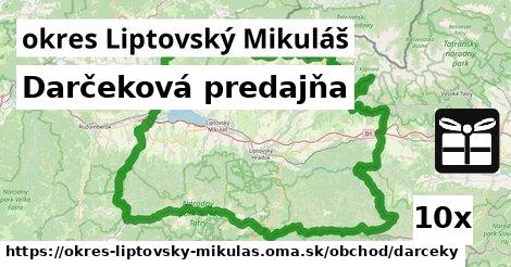 darčeková predajňa v okres Liptovský Mikuláš