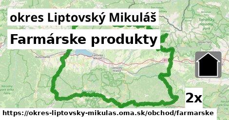 Farmárske produkty, okres Liptovský Mikuláš