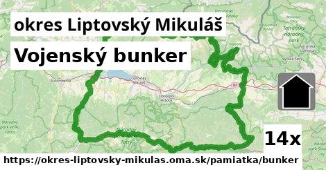 Vojenský bunker, okres Liptovský Mikuláš