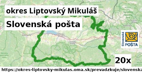 Slovenská pošta, okres Liptovský Mikuláš