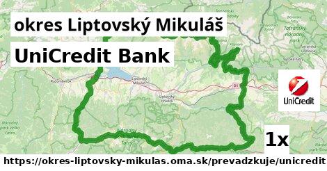 UniCredit Bank, okres Liptovský Mikuláš