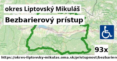 Bezbarierový prístup, okres Liptovský Mikuláš