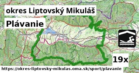 plávanie v okres Liptovský Mikuláš