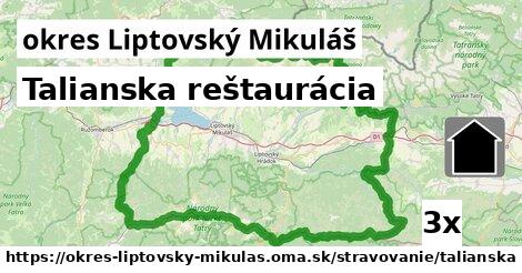 Talianska reštaurácia, okres Liptovský Mikuláš