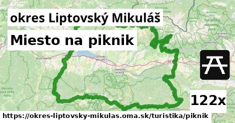 Miesto na piknik, okres Liptovský Mikuláš