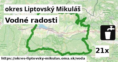 vodné radosti v okres Liptovský Mikuláš