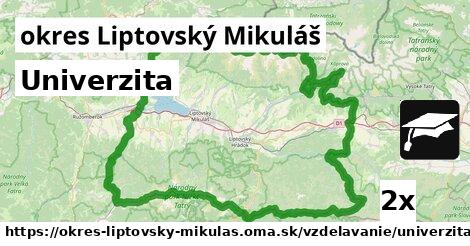 Univerzita, okres Liptovský Mikuláš