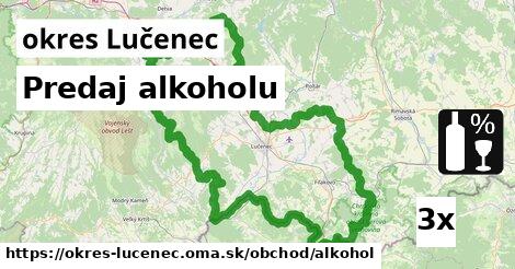 Predaj alkoholu, okres Lučenec