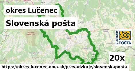 Slovenská pošta, okres Lučenec