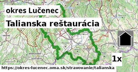 Talianska reštaurácia, okres Lučenec