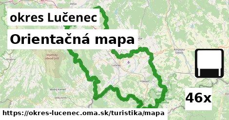 Orientačná mapa, okres Lučenec