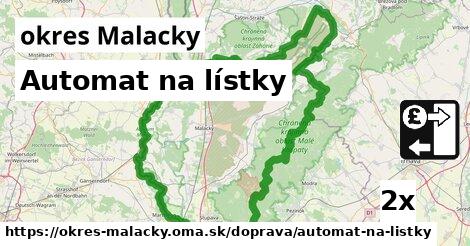 Automat na lístky, okres Malacky