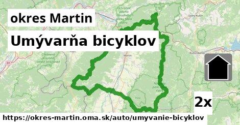 Umývarňa bicyklov, okres Martin