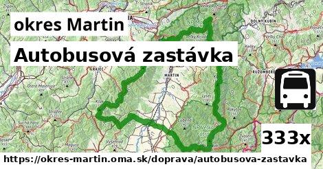 Autobusová zastávka, okres Martin