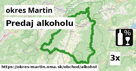 Predaj alkoholu, okres Martin