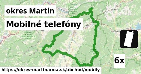 Mobilné telefóny, okres Martin