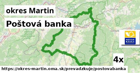 Poštová banka, okres Martin