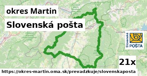 Slovenská pošta, okres Martin