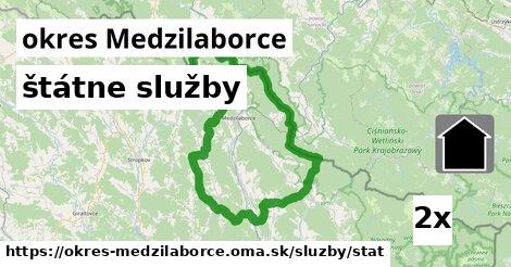 štátne služby, okres Medzilaborce