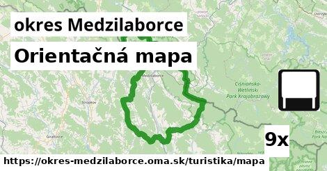 Orientačná mapa, okres Medzilaborce