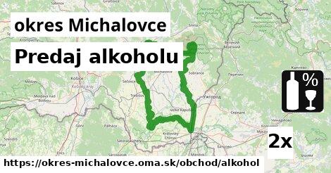 Predaj alkoholu, okres Michalovce