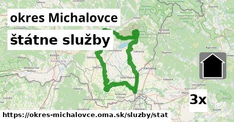 štátne služby, okres Michalovce