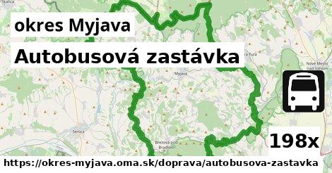 Autobusová zastávka, okres Myjava