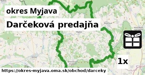 Darčeková predajňa, okres Myjava