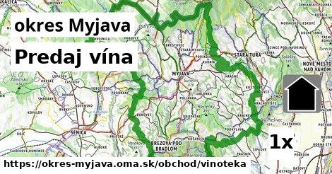 Predaj vína, okres Myjava