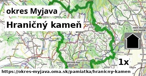 Hraničný kameň, okres Myjava