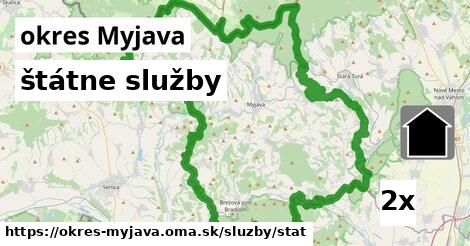 štátne služby, okres Myjava