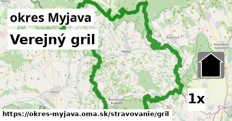 Verejný gril, okres Myjava