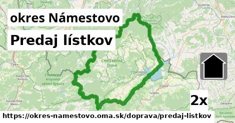 predaj lístkov v okres Námestovo