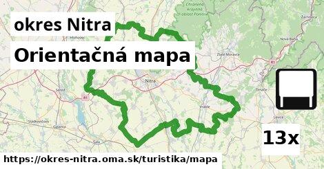 Orientačná mapa, okres Nitra