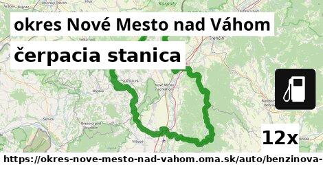 čerpacia stanica, okres Nové Mesto nad Váhom