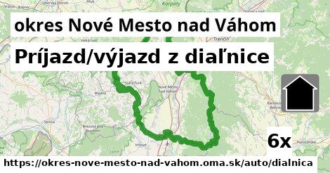 príjazd/výjazd z diaľnice v okres Nové Mesto nad Váhom